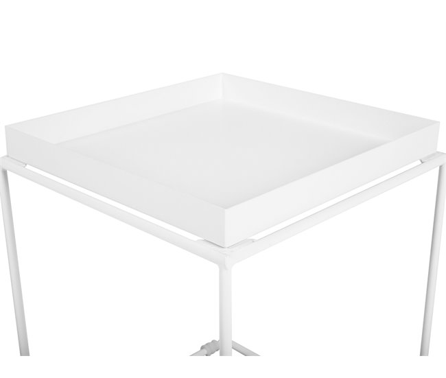 Beliani Mesa de apoio SAXON 40x40 Branco