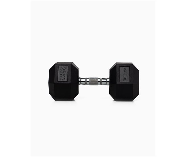 Halteres Hexagonais 25Kg (Par) - BOOMFIT Preto