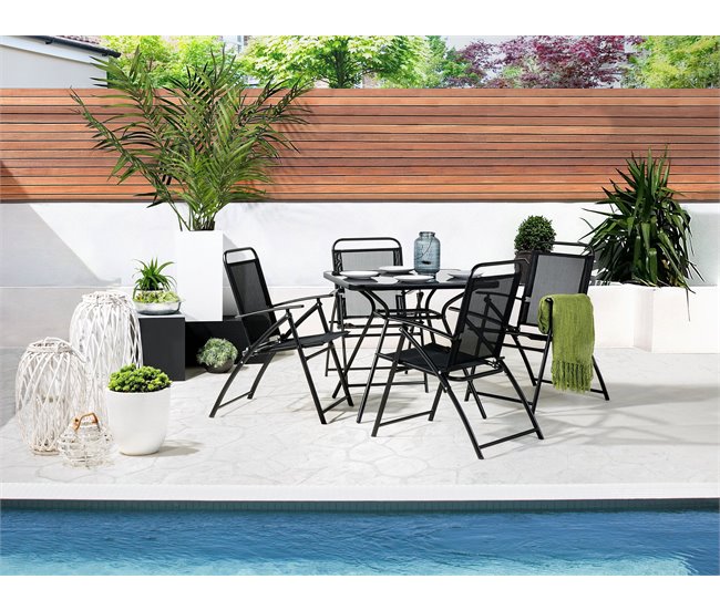 Beliani Cadeira de jardim LIVO Preto
