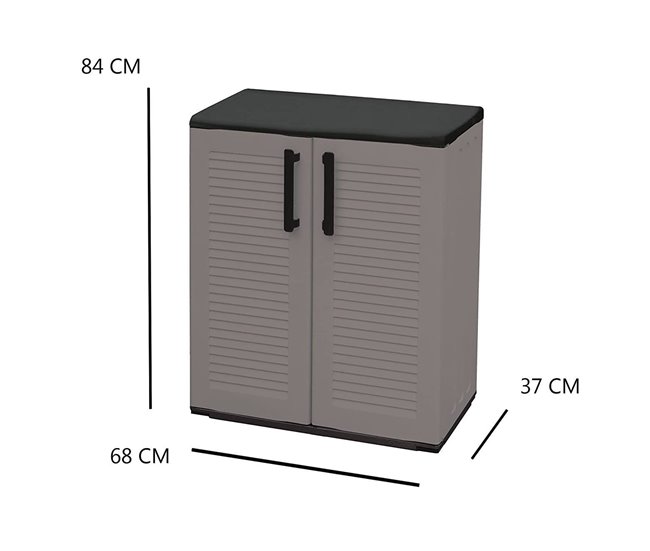 Armário de exterior em PVC Cinza