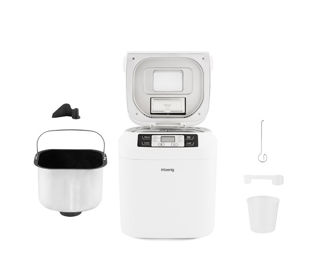 Máquina de fazer pão Bake340 H.koenig Branco/cinza
