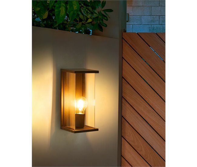 Beliani Iluminação de parede para exterior WAKAL Preto