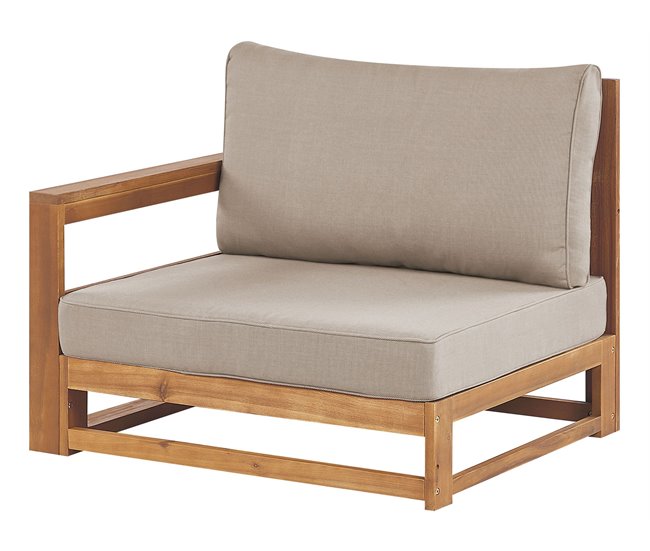 Beliani Conjunto lounge Madeira de acácia com certificado FSC® TIMOR Cinza Escuro