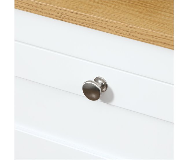 Aparador de Cozinha MDF e Vidro Temperado HOMCOM, casa - cozinha 120 Branco