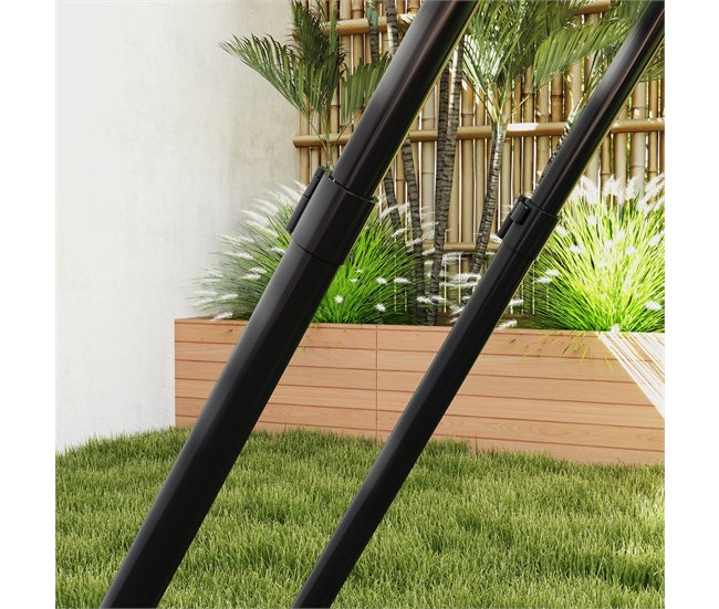 Rede de Rebote Aço, PE e Tecido Oxford HOMCOM Preto