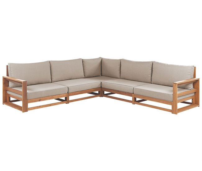 Beliani Conjunto lounge TIMOR Cinza Escuro