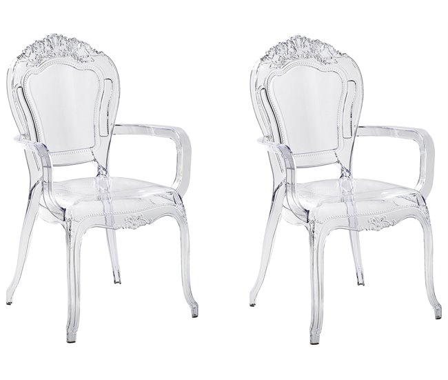 Beliani Silla para eventos VERMONT Transparente