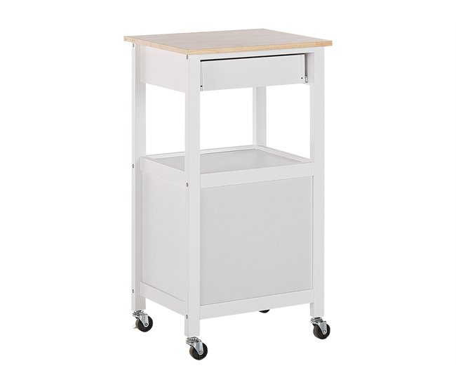 Beliani Carrinho de cozinha SIENA 48 Branco