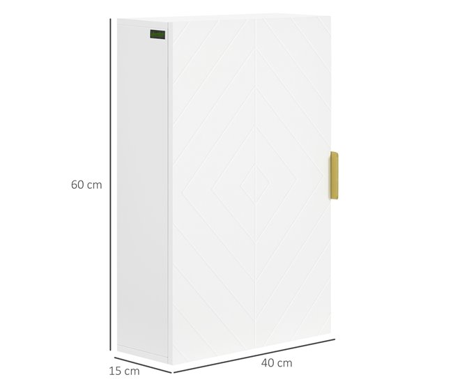 Armário Casa de Banho de Parede MDF kleankin Branco