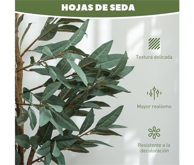 Planta Artificial Seda HOMCOM, casa - decoração Verde