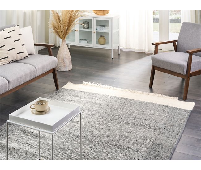 Beliani Pelos curtos TATLISU 160x230 Branco/ Bege
