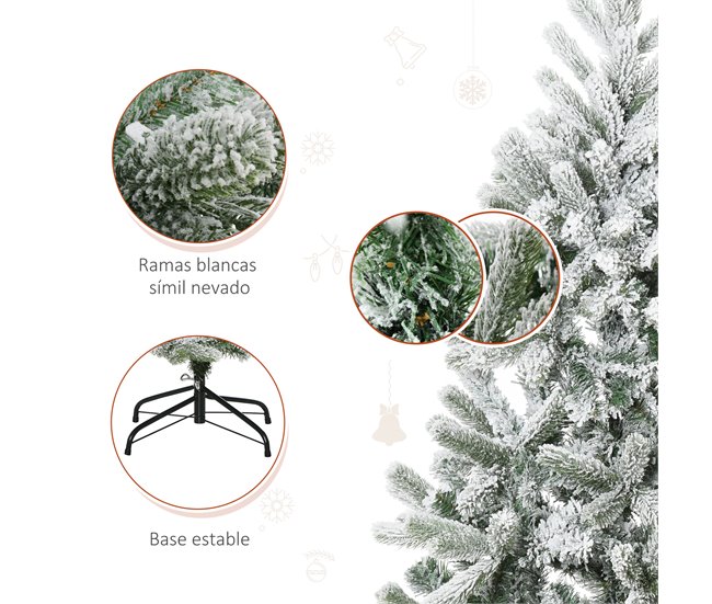 Árvore de Natal PVC, PE, Metal HOMCOM, casa - natal Multicor