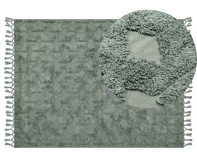 Beliani Pelos curtos KARS 140x200 Verde