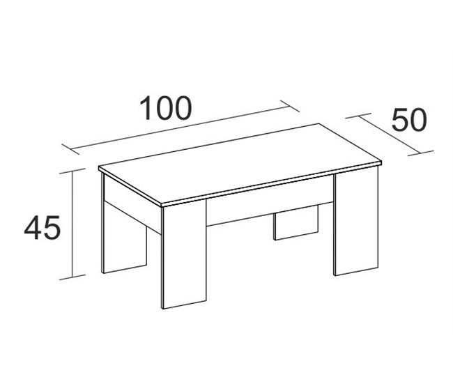 Mesa de centro elevável LOW Branco