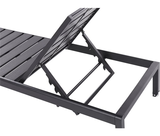 Beliani Cadeira lounge/relax NARDO Preto