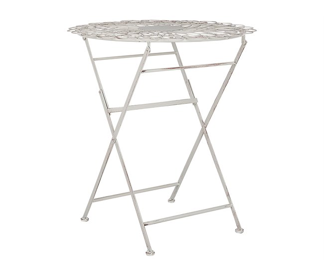 Beliani Mesa de jardim STIFFE Branco/ Bege