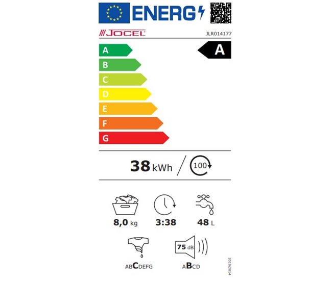 Máquina lavar roupa JOCEL JLR014117 8kg 1200rpm Branco