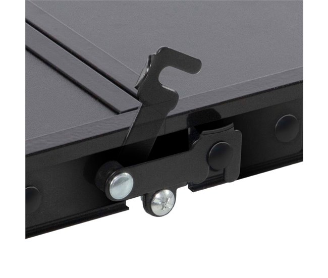 Aktive Mesa de acampamento dobrável preto antiderrapante c/sistema de nivelamento Preto