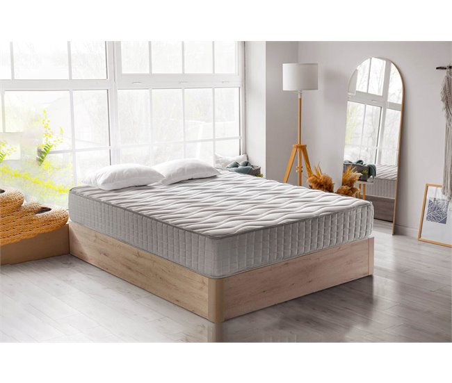 Cama Dobrável Canapé + Colchão Branco