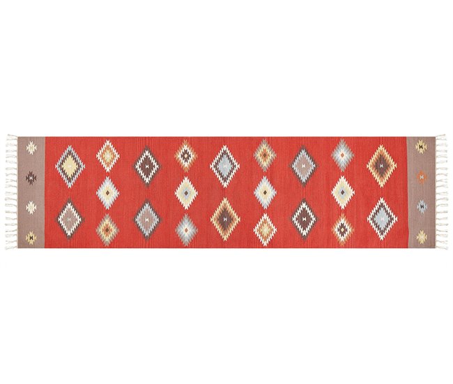 Beliani Kilim LORUT 80x300 Multicor