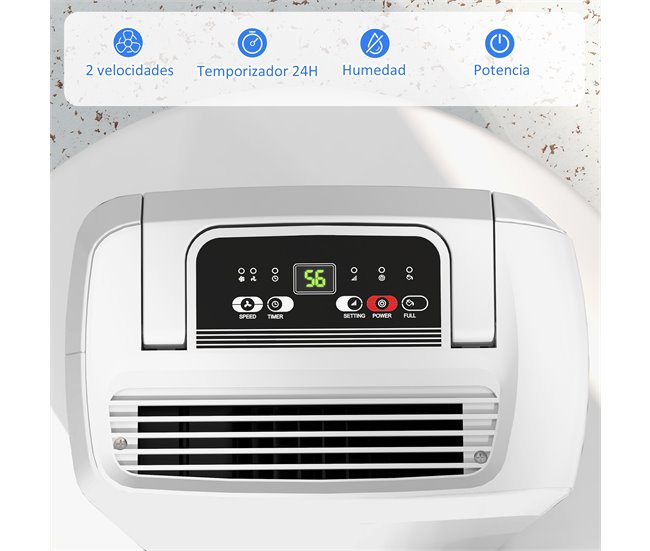 Desumidificador de Ar ABS HOMCOM Branco