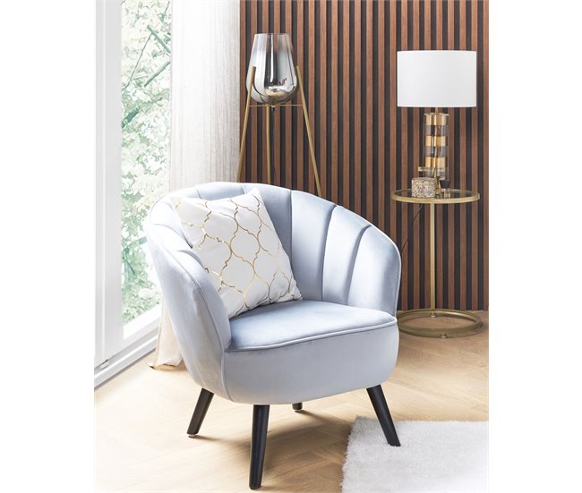 Beliani Cojín decorativo ALYSSUM 45x45 Branco/ Bege