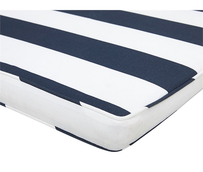 Beliani Almofada de assento para exterior VIVARA 112x54 Azul Marino