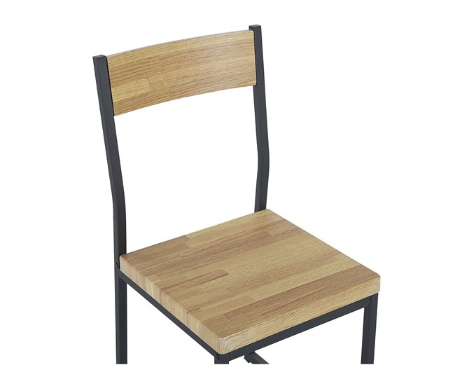Beliani Conjunto de comedor FLIXTON Castanho