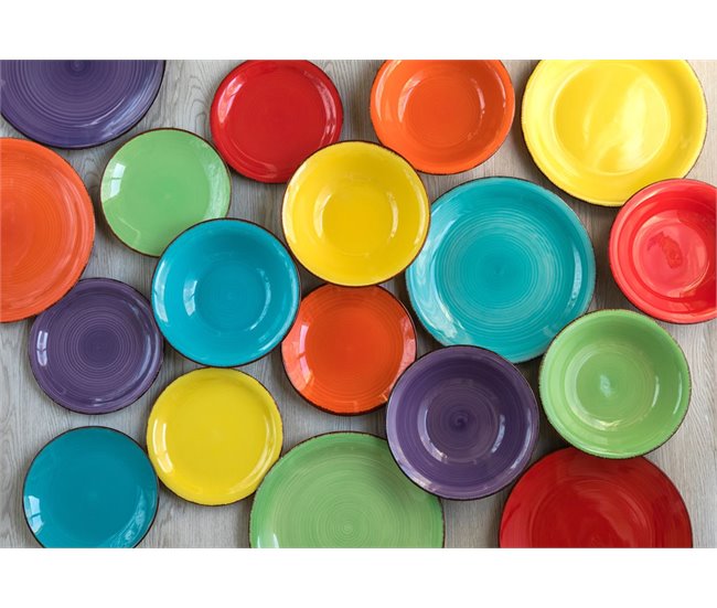 Peças de loiça COLORS 18 peças Multicor