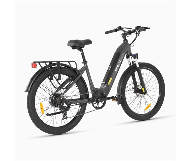 DYU C1 Bicicleta Elétrica 26" - Potência 250W Freio a Disco Cinza