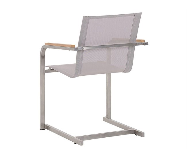 Beliani Conjunto de refeição VALCANETTO/COSOLETO Branco/ Bege