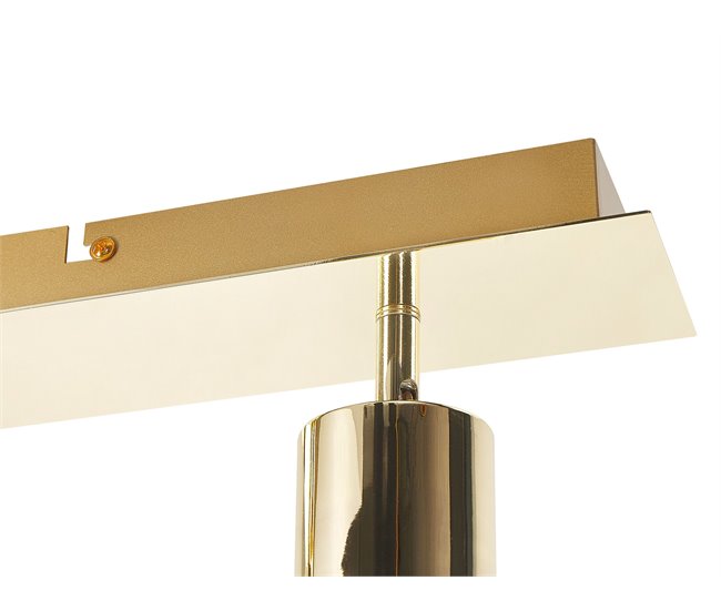 Beliani Iluminação de tecto TIGRIS Dourado
