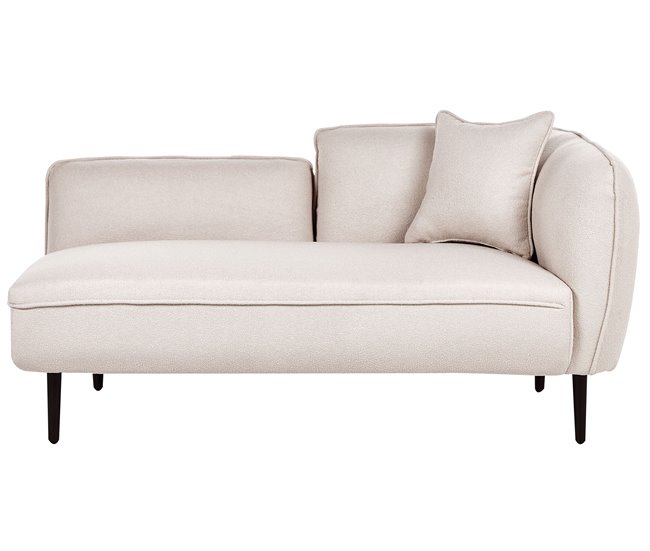 Beliani Chaise longue Bouclé CHEVANNES Bege