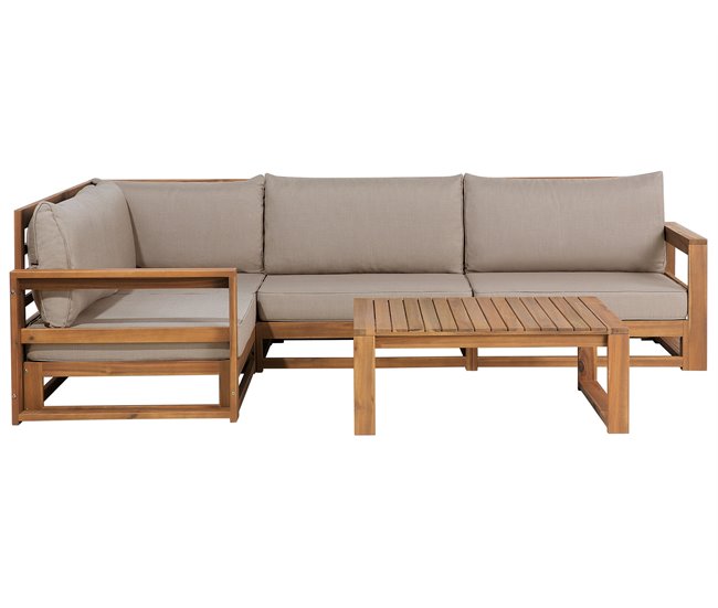 Beliani Conjunto lounge TIMOR Cinza Escuro