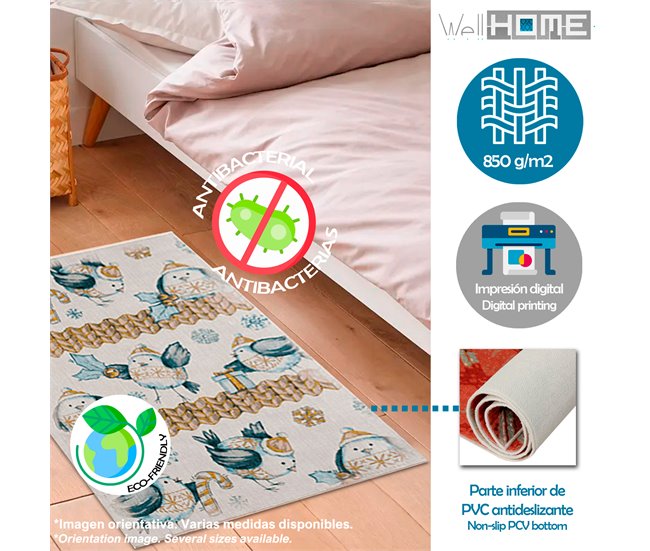 80 x 150 cm de tapete 150x80 Bege