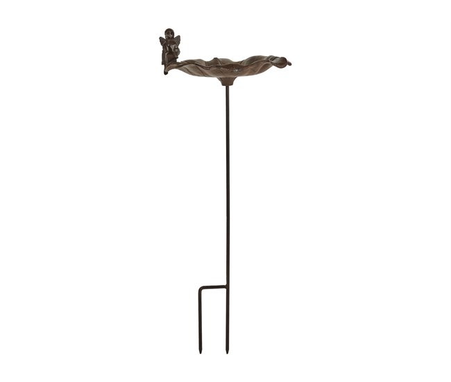 Beliani Fuente de bano para pájaros MAGPIE Castanho