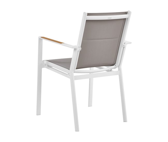 Beliani Conjunto de refeição MALETTO/BUSSETO Branco/cinza