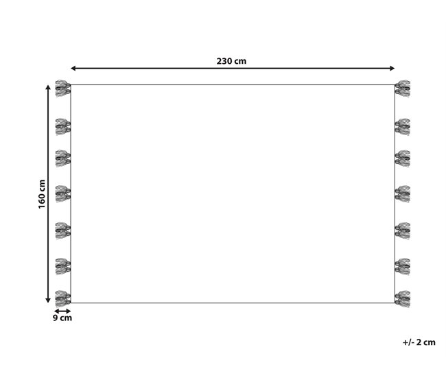 Beliani Pelos curtos ARATASHEN 160x230 Cinza