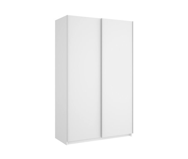 Armário 2 portas com efeito madeira Branco