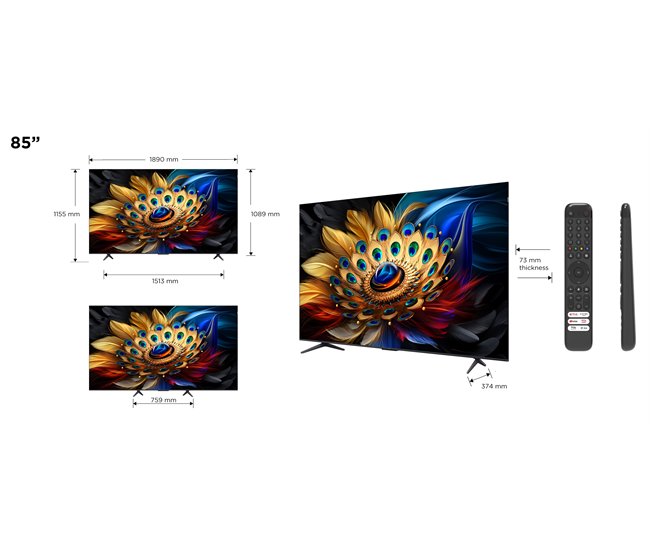 TV TCL C655 QLED Smart TV 4K Preto