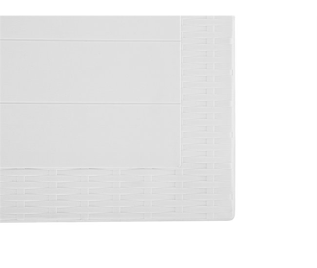 Beliani Mesa de jardim FOSSANO 80x140 Branco