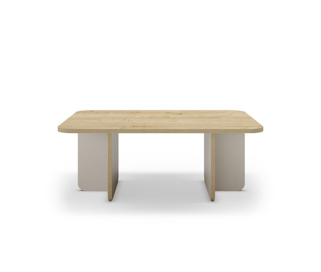 Mesa de centro retangular HILLARY Creme