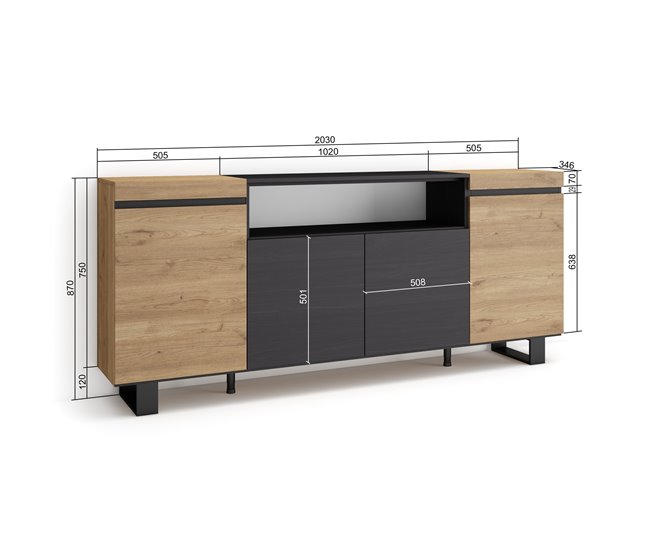 Aparadores para sala 35 Bege