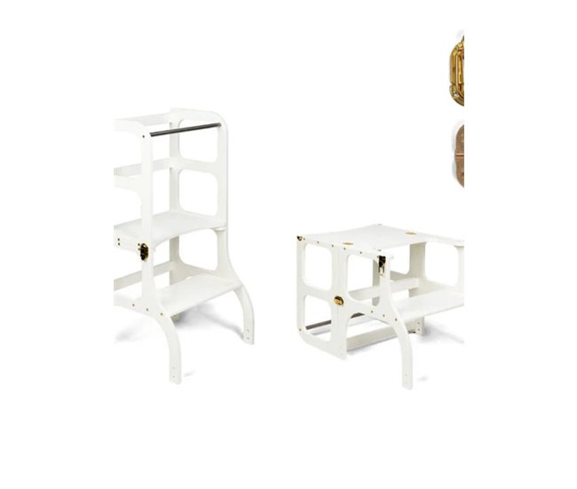 Torre de aprendizagem conversível 2 em 1 step’n’sit (torre + mesa)