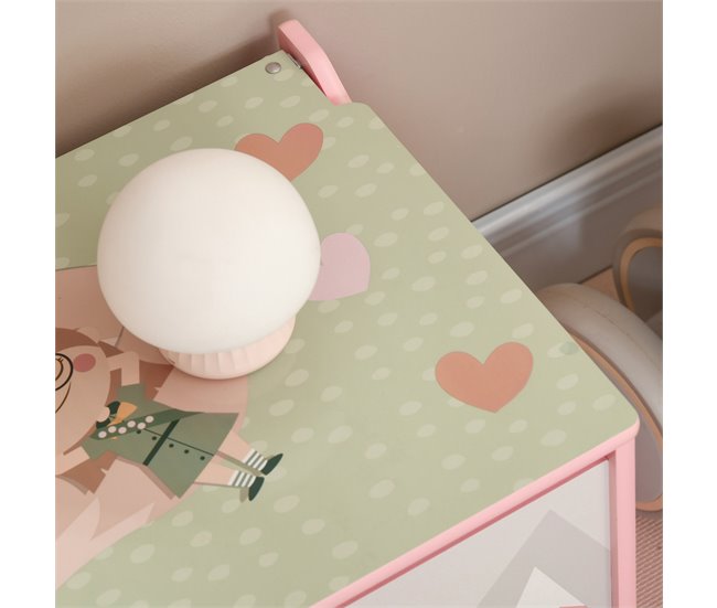 Baú de Brinquedos MDF ZONEKIZ 37 Rosa