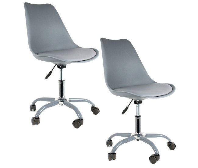 2 cadeiras com rodas Kiruna Branco