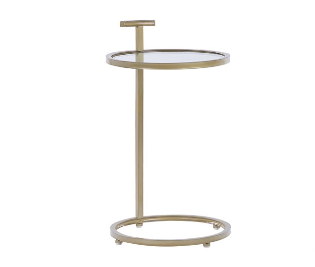 Beliani Mesa de apoio SHELBY 40x40 Dourado