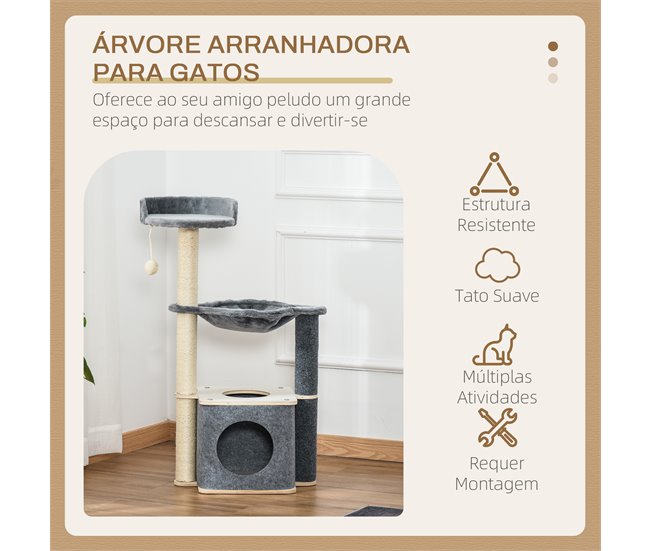 Árvore Arranhador para Gatos Multicor