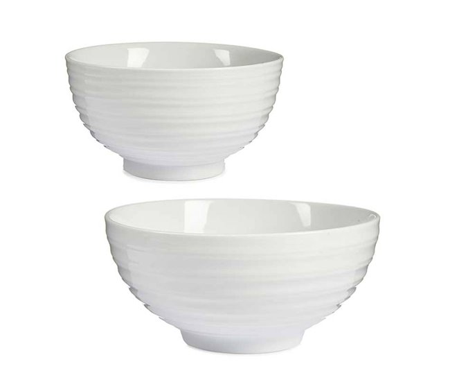 Conjunto de tigela grande + pequena coleção VESSIA Branco