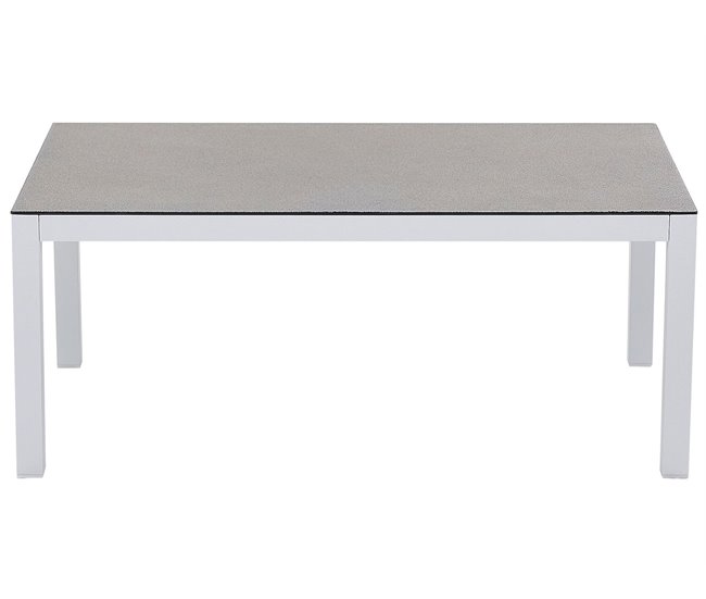 Beliani Conjunto lounge Alumínio BORELLO Branco